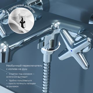 Смеситель для ванны IDDIS Acros хром ACRSB02i02WA